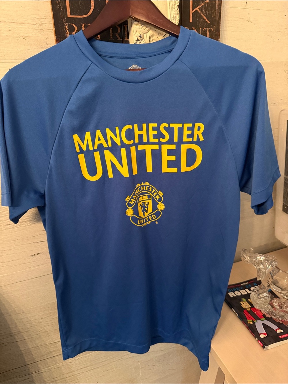 Blue Manchester United Short-Sleeve Fan Jersey Vintage